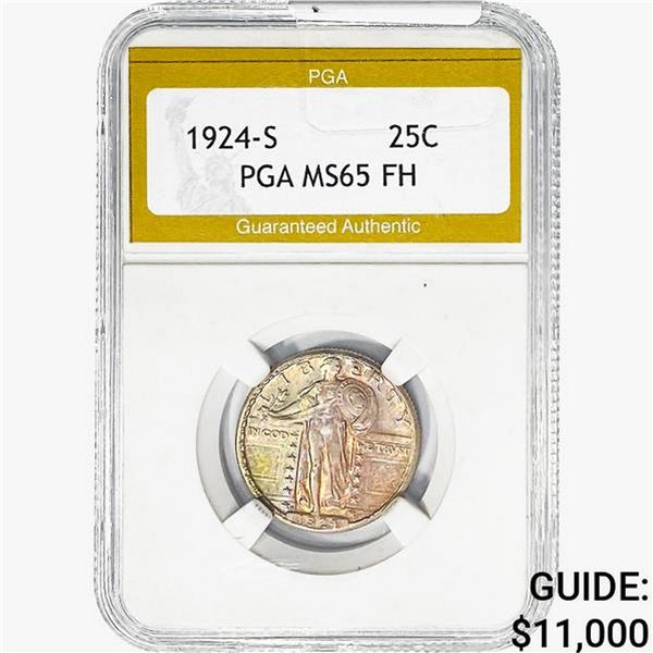 1924-S Standing Liberty Quarter PGA MS65 FH