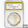 Image 1 : 1878 REV 78 Morgan Silver Dollar PGA MS64+ PL