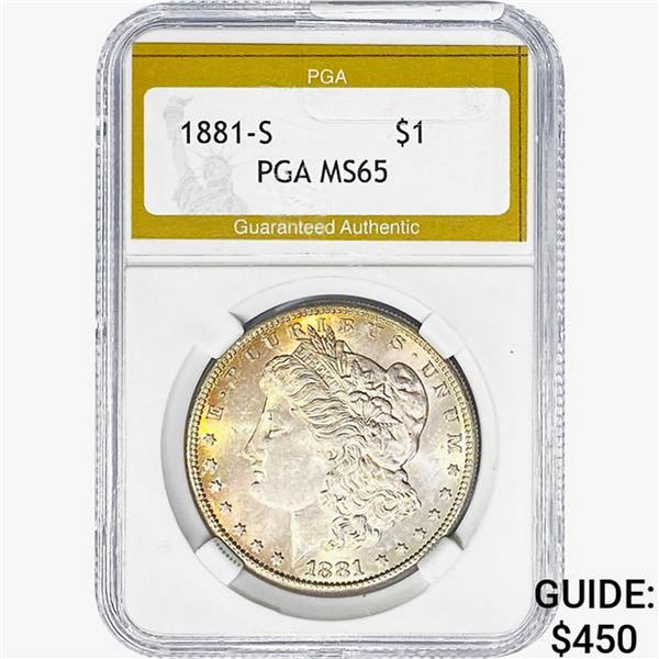 1881-S Morgan Silver Dollar PGA MS65
