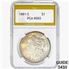 1881-S Morgan Silver Dollar PGA MS65