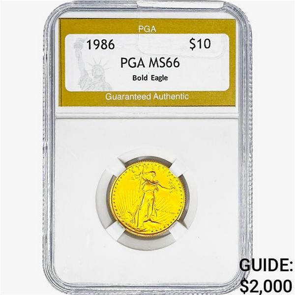 1986 1/4oz Gold $10 Eagle PGA MS66