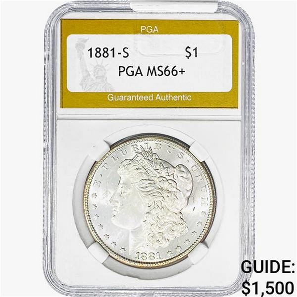 1881-S Morgan Silver Dollar PGA MS66+