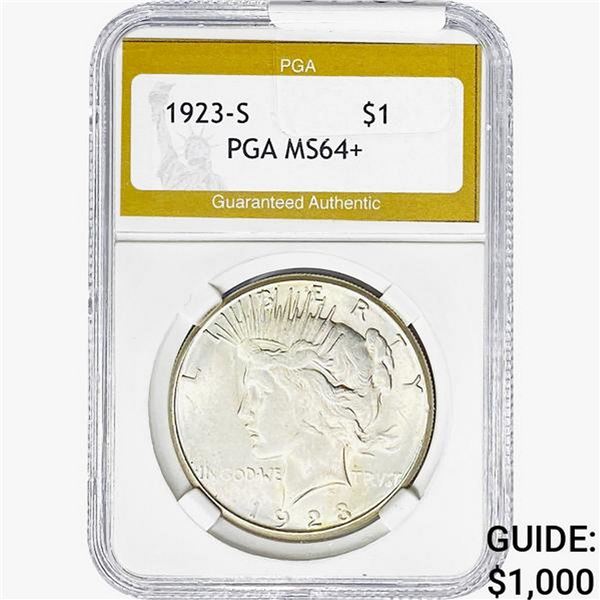 1923-S Silver Peace Dollar PGA MS64+