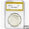 1923-S Silver Peace Dollar PGA MS64+