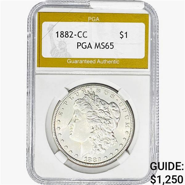 1882-CC Morgan Silver Dollar PGA MS65