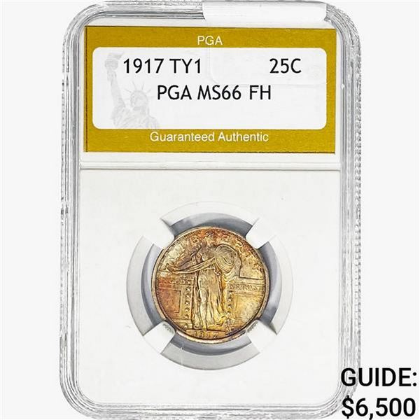 1917 Standing Liberty Quarter PGA MS66 FH, TY 1