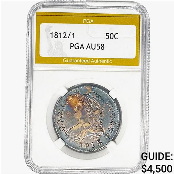 1812/1 Capped Bust Half Dollar PGA AU58