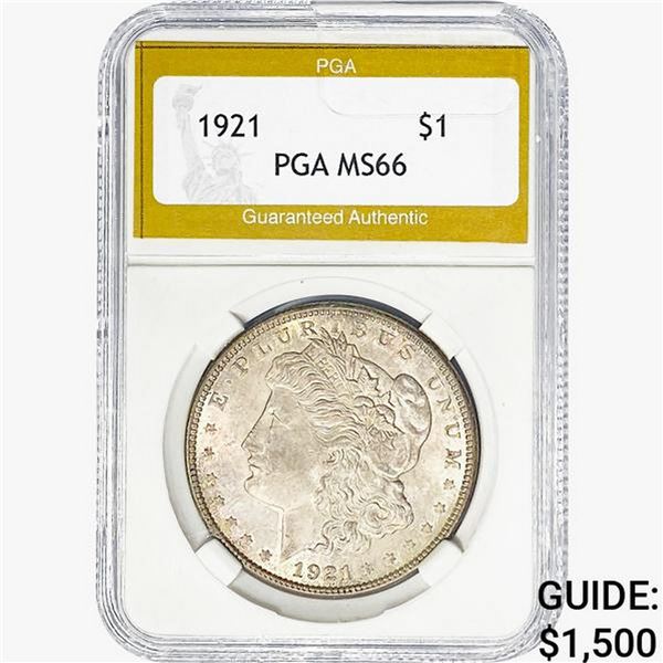 1921 Morgan Silver Dollar PGA MS66