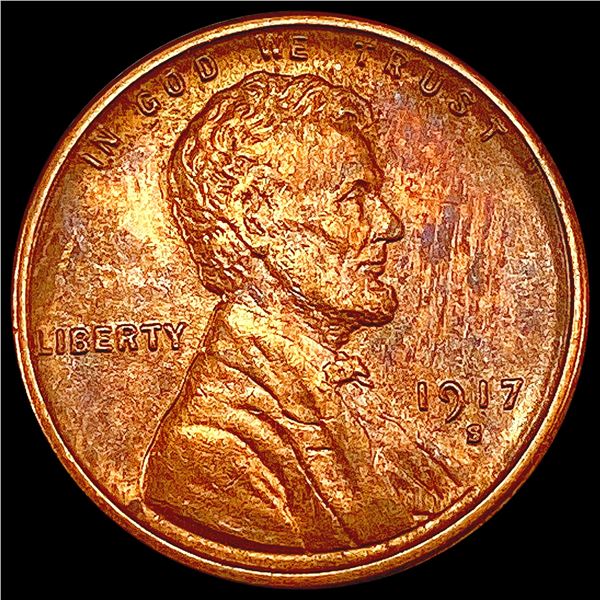 1917-S Wheat Cent GEM BU