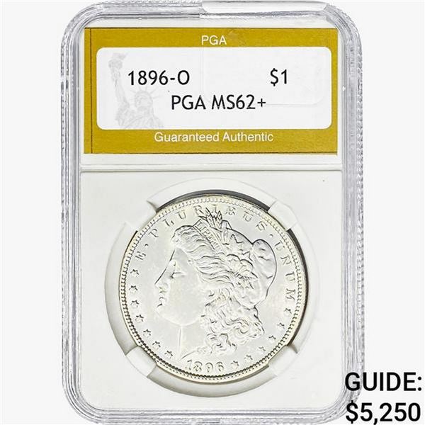 1896-O Morgan Silver Dollar PGA MS62+