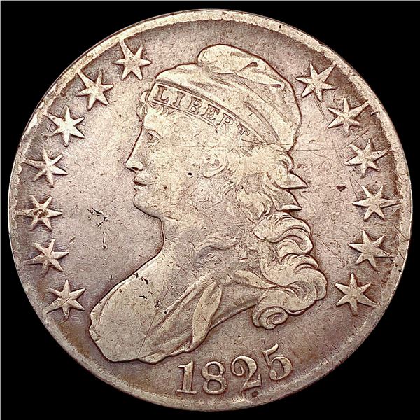 1825 Capped Bust Half Dollar NEARLY UNCIRCULATED