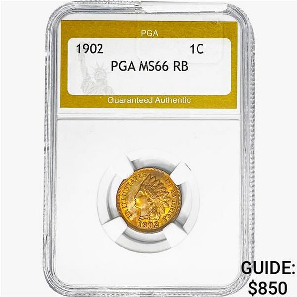 1902 Indian Head Cent PGA MS66 RB
