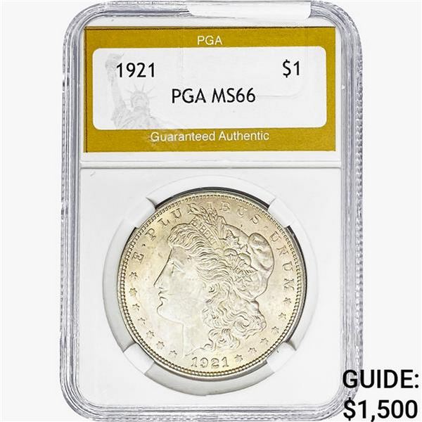 1921 Morgan Silver Dollar PGA MS66
