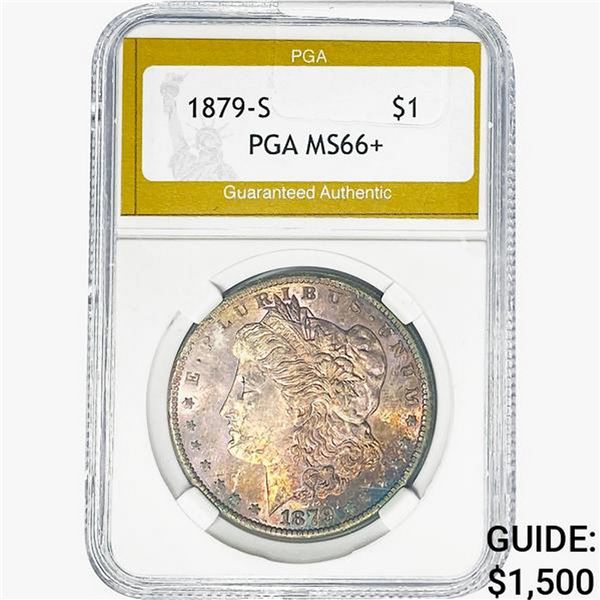 1879-S Morgan Silver Dollar PGA MS66+