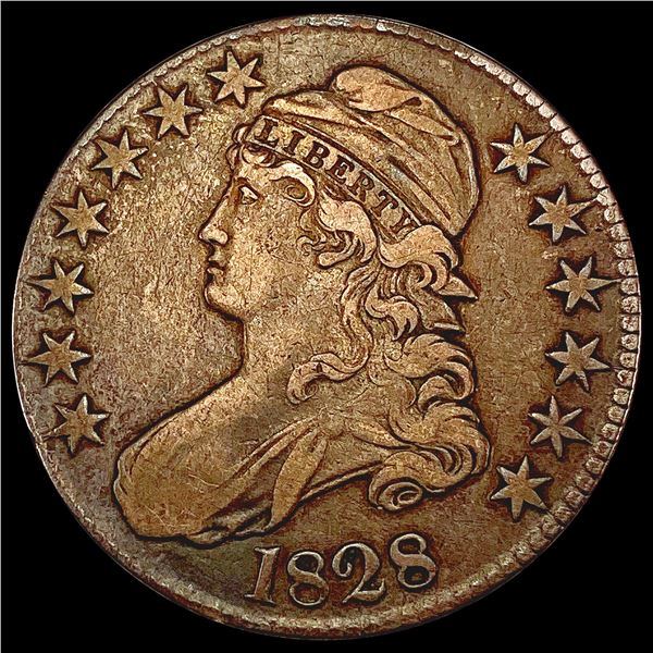 1828 Capped Bust Half Dollar ABOUT UNCIRCULATED
