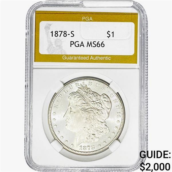 1878-S Morgan Silver Dollar PGA MS66