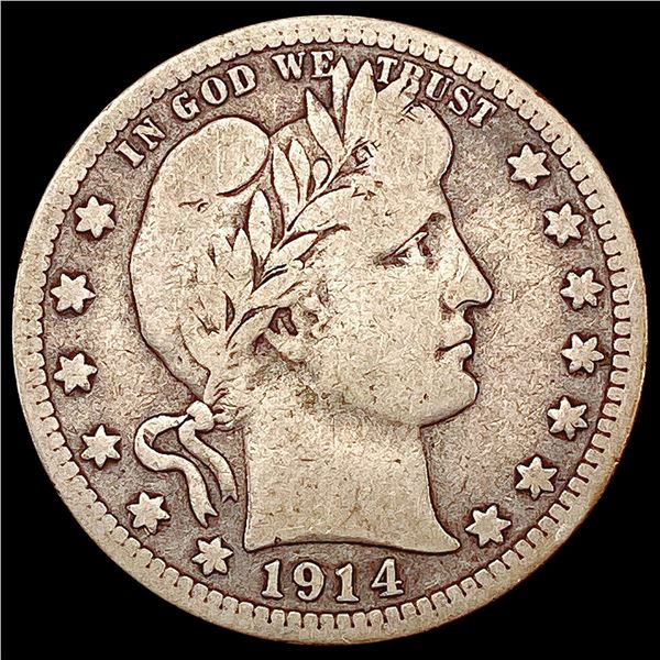 1914-S Barber Quarter LIGHTLY CIRCULATED