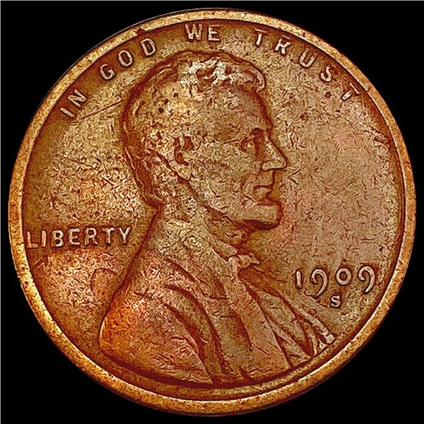 1909-S Wheat Cent NEARLY UNCIRCULATED