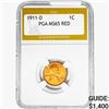 1911-D Wheat Cent PGA MS65 RED