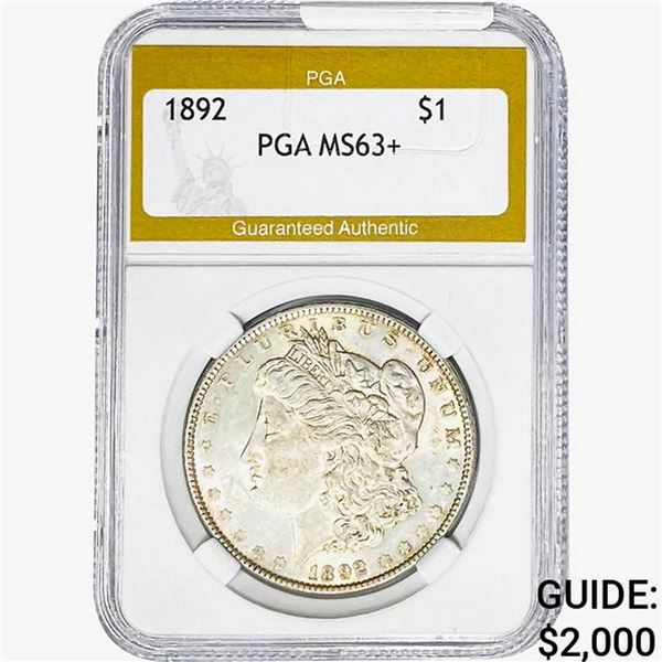 1892 Morgan Silver Dollar PGA MS63+