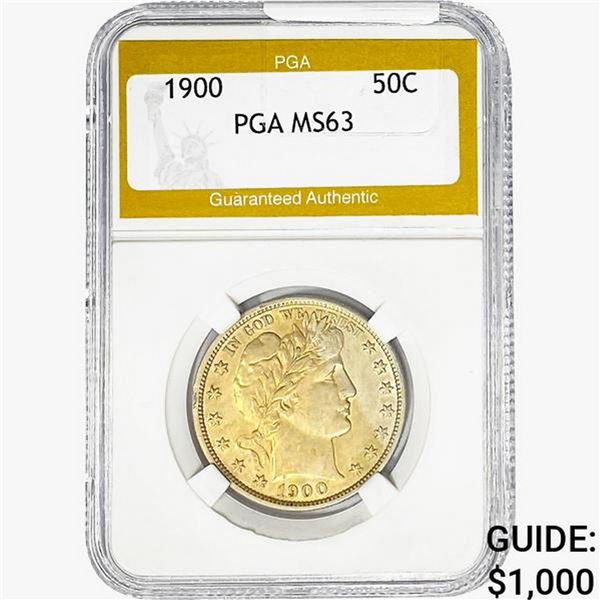 1900 Barber Half Dollar PGA MS63