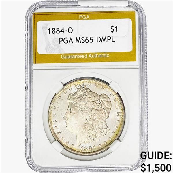 1884-O Morgan Silver Dollar PGA MS65 DMPL