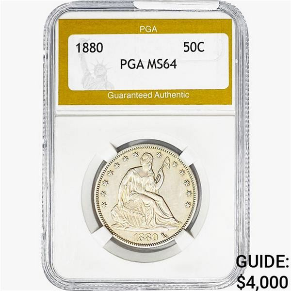 1880 Seated Liberty Half Dollar PGA MS64