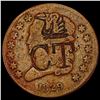 Image 1 : 1829 Counterstamped Classic Head Half Cent ABOUT UNCIRCULATED