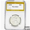1858 Seated Liberty Half Dollar PGA MS63