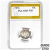 1916 Mercury Silver Dime PGA MS65 FSB
