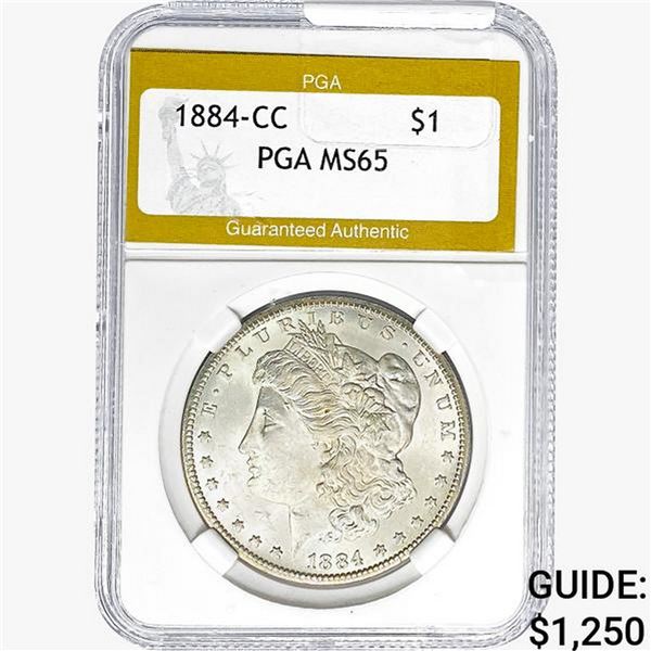 1884-CC Morgan Silver Dollar PGA MS65