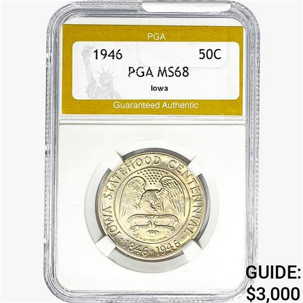 1946 Iowa Half Dollar PGA MS68