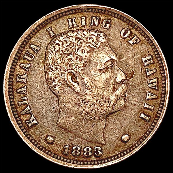 1883 Kingdom of Hawaii Dime NEARLY UNCIRCULATED