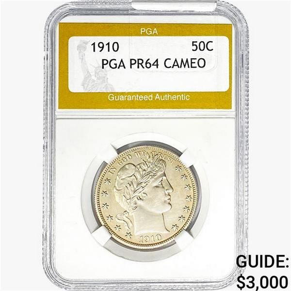 1910 Barber Half Dollar PGA PR64 Cameo