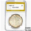 1885-CC Morgan Silver Dollar PGA MS65