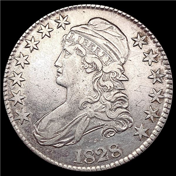 1828 Sq Bs 2, Sm 8, Sm Let. Capped Bust Half Dollar NEARLY UNCIRCULATED