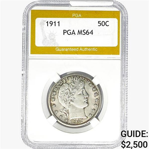 1911 Barber Half Dollar PGA MS64