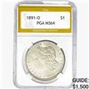 1891-O Morgan Silver Dollar PGA MS64
