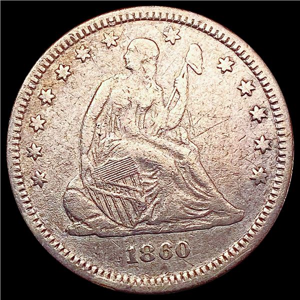 1860 Seated Liberty Quarter LIGHTLY CIRCULATED