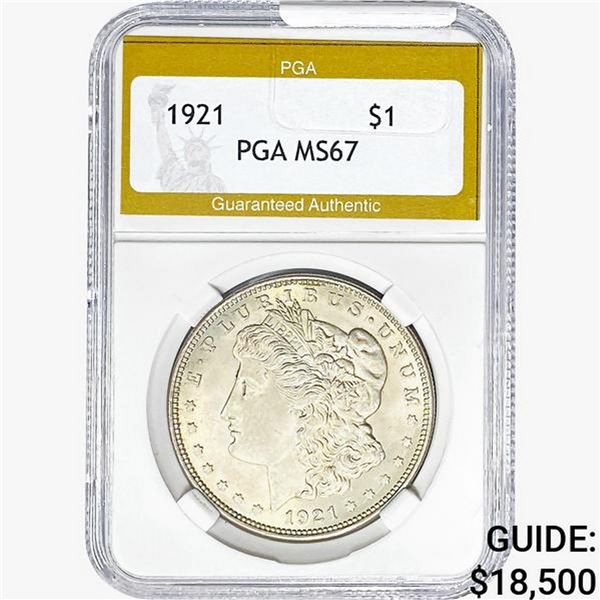 1921 Morgan Silver Dollar PGA MS67