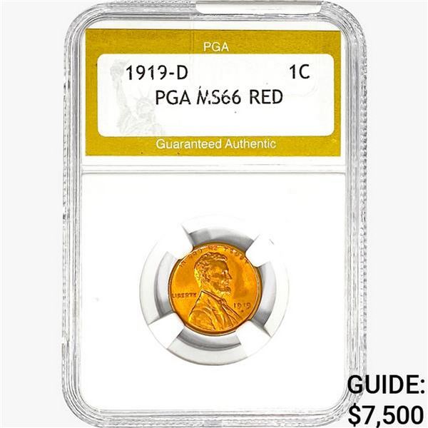 1919-D Wheat Cent PGA MS66 RED