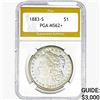 1883-S Morgan Silver Dollar PGA MS62+