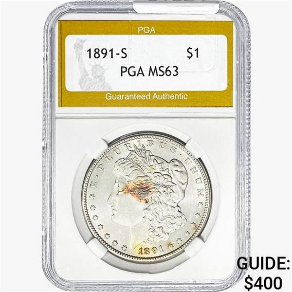 1891-S Morgan Silver Dollar PGA MS63