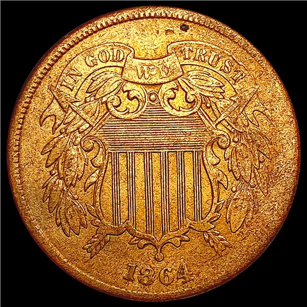 1864 Two Cent Piece CLOSELY UNCIRCULATED