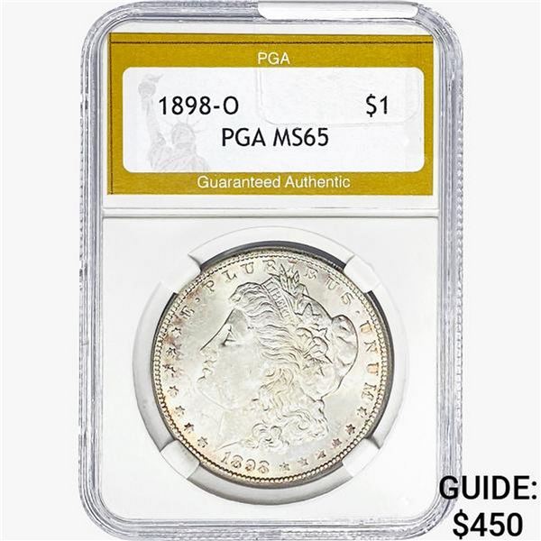 1898-O Morgan Silver Dollar PGA MS65
