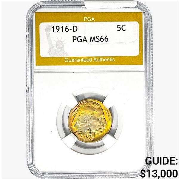 1916-D Buffalo Nickel PGA MS66