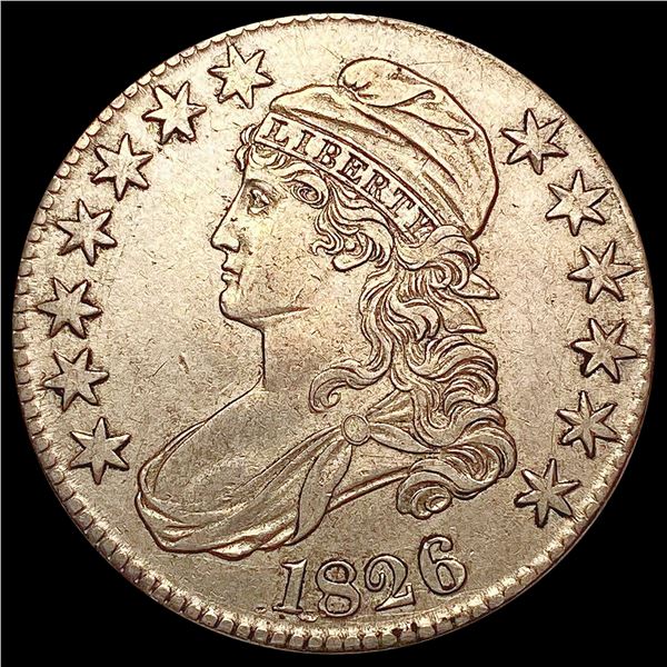 1826 Capped Bust Half Dollar NEARLY UNCIRCULATED