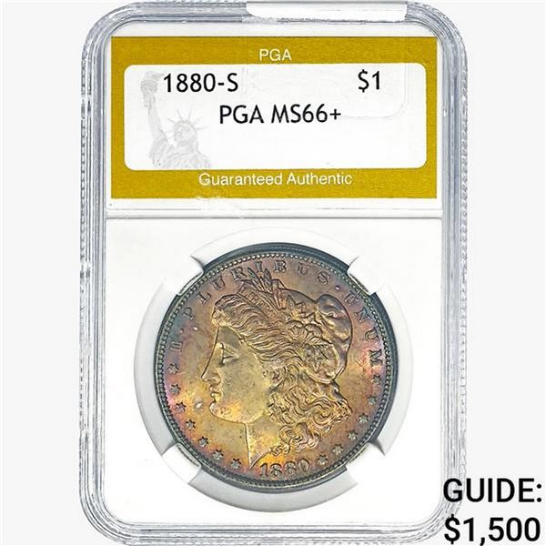 1880-S Morgan Silver Dollar PGA MS66+