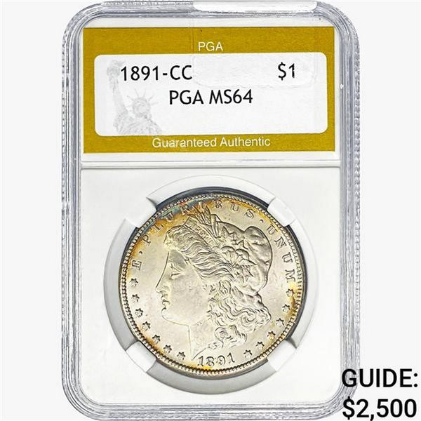 1891-CC Morgan Silver Dollar PGA MS64