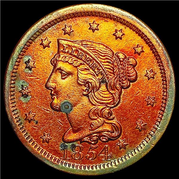 1854 Braided Hair Large Cent UNCIRCULATED